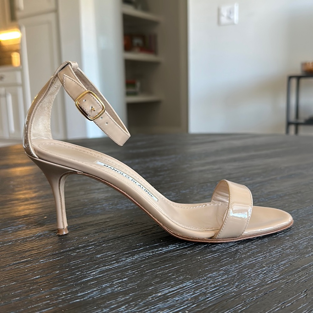 Manolo Blahnik Nude Heeled Sandals